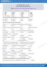 Đề thi học kì 2 Tiếng Anh 6 Right on! - Đề số 7
